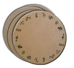 Leather Coaster Set - 4 piece (Multiple Design Options)