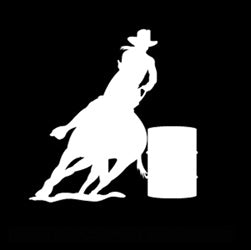 Barrell Racer Decal Barrel Racer 5 Decal – Country Barn USA