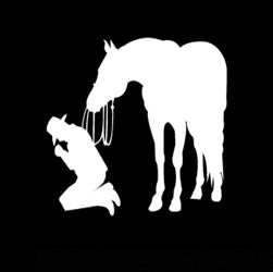Prayer Cowboy and Horse Decal