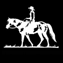 Cowgirl Paint Horse Decal