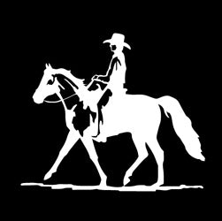 Cowboy Gaited Horse Decal