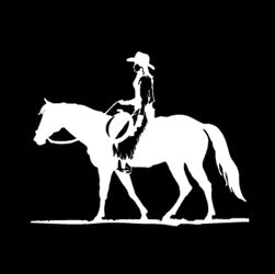 Cowgirl Quarter Horse Decal