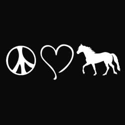 Peace Love and Horses Decal