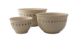 3 Piece Stoneware Mixing Bowls - 3 Designs Available