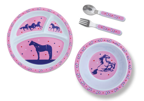 Boxed Toddler Dinner Gift Sets - Pink or Blue