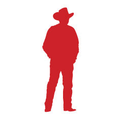 Standing Cowboy Reflective Trailer Decal