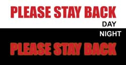 Please Stay Back Reflective Trailer Decal