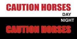 Caution Horses Reflective Trailer Decal