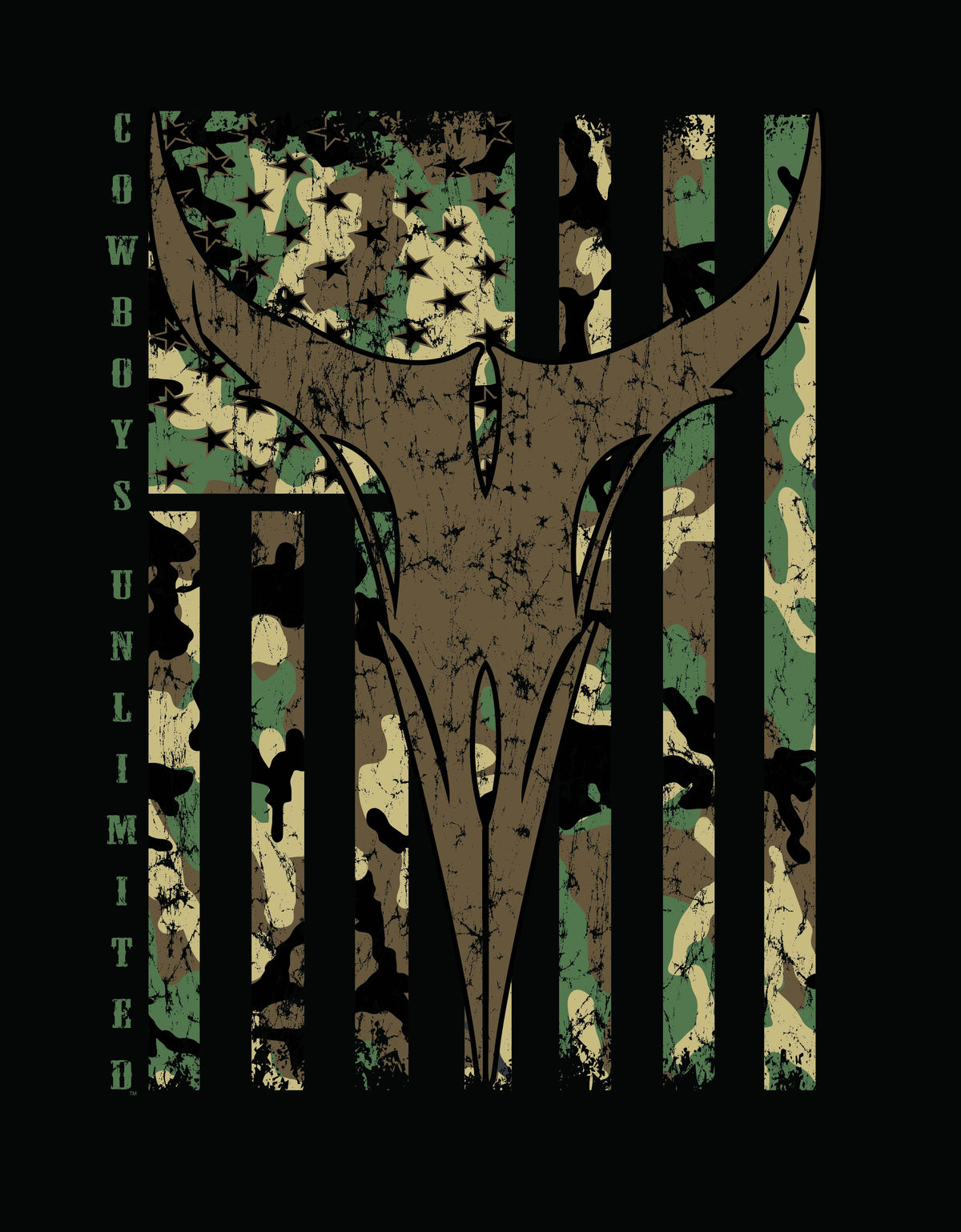 Longhorn Camo - Youth Hoodie