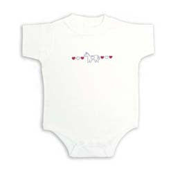 Heart Horse Embroidered - Baby Creeper