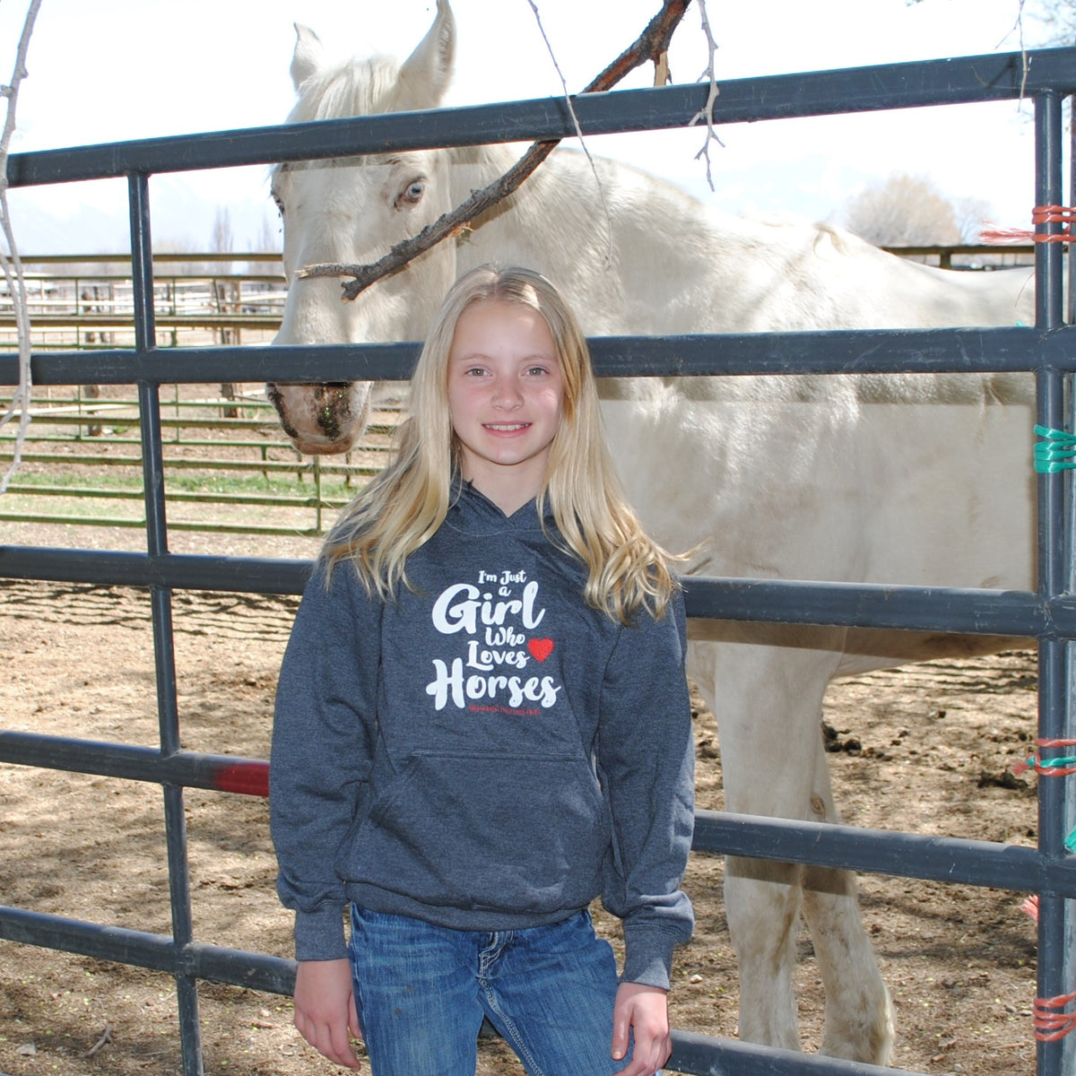 Loves Horses - Kids/Youth Hoodie