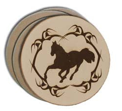 Leather Coaster Set - 4 piece (Multiple Design Options)